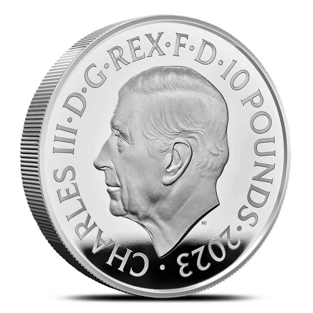 2023 5 oz Proof British Silver Tudor Beasts Bull of Clarence Coin (Box + CoA) - Image 3