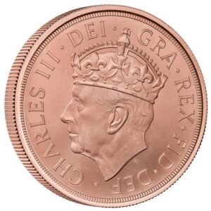 2023 Gold £5 Coin Quintuple Sovereign King Charles III Coronation Brilliant Uncirculated Boxed