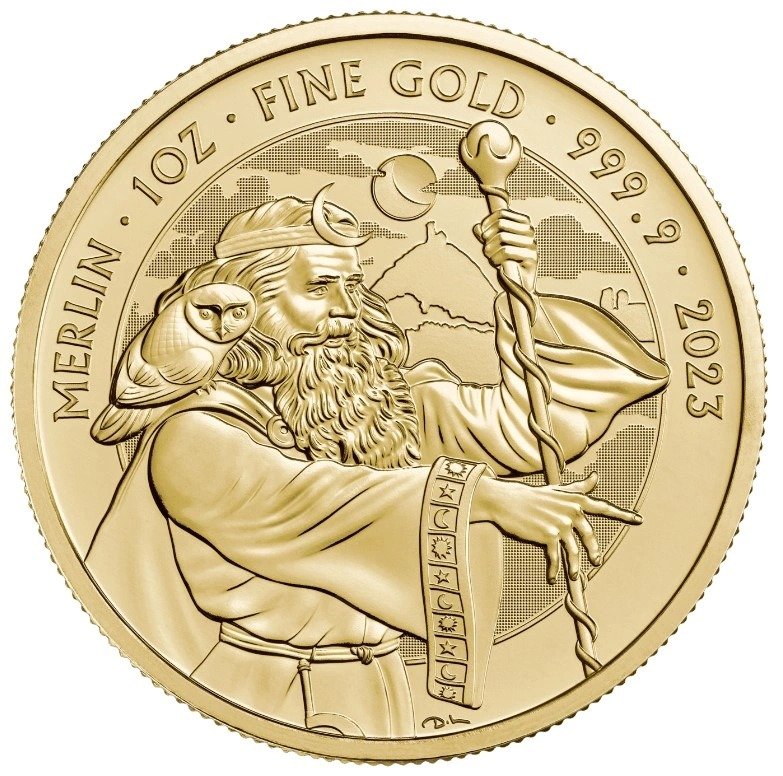 1 oz Merlin Gold Coin Myths and Lege