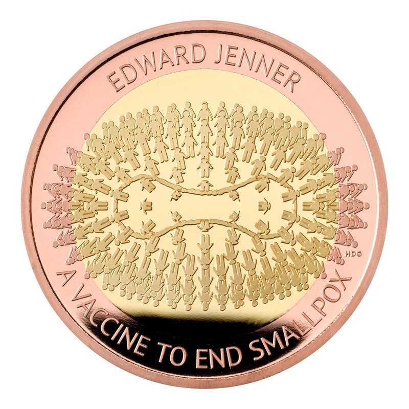 2023 Proof £2 Gold Coin Edward Jenner Boxed - Image 3