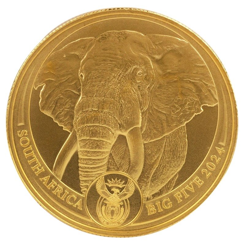 2024 1 oz Elephant Gold Coin Big Fiv