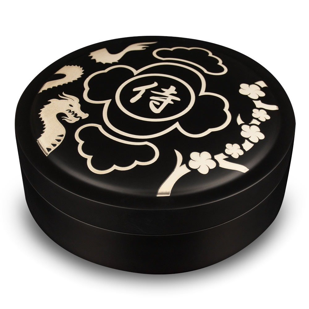 2024 10 oz Solomon Islands Antique Samurai Helmet Silver Coin (Box + CoA) - Image 4