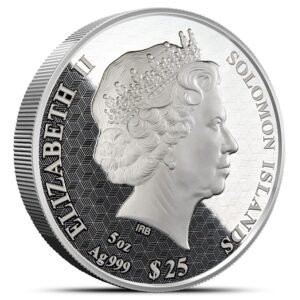 2024 5 oz Proof Solomon Islands Silver Mother of Pearl Year of the Dragon Coin (Box + CoA)