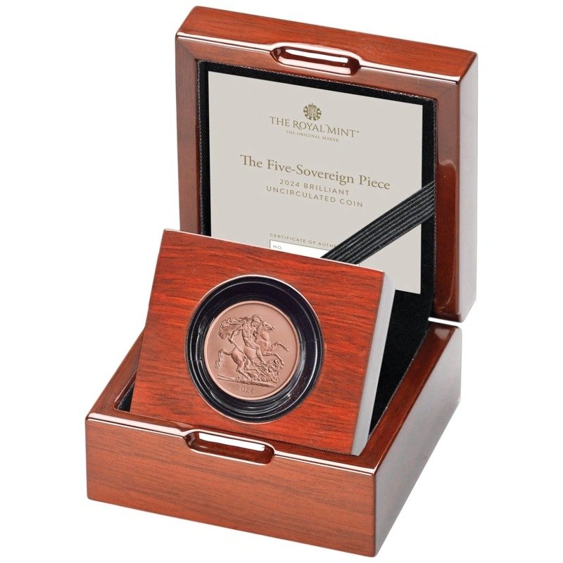 2024 Gold £5 Coin Quintuple Sovereig