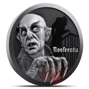2025 1 oz Antique Silver Niue Silent Film Nosferatu Coin (Box + CoA)