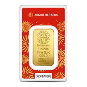 2025 1 oz Argor Heraeus Lunar Snake Gold Bar (New w/ Assay)