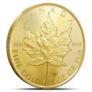 2025 1 oz Canadian Gold Maple Leaf Tube (10 Coins, BU)