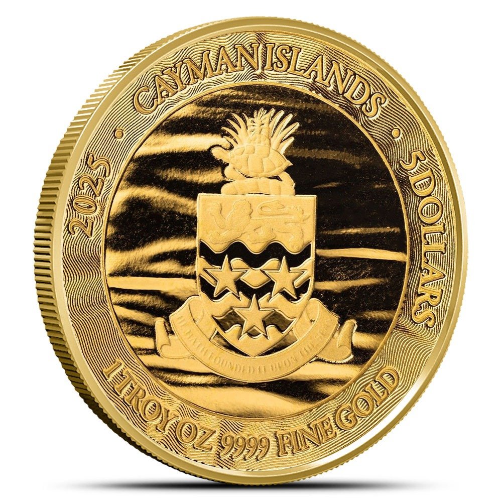 2025 1 oz Cayman Islands Gold Sea Life Stingray Coin (Proof-Like) - Image 2