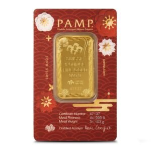 2025 1 oz PAMP Suisse Good Luck Koi Fish Gold Bar (New w/ Assay)