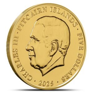 2025 1 oz Pitcairn Islands Gold Lunar Year of the Snake Coin (BU)