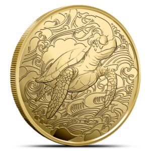 2025 1 oz Pitcairn Islands Gold Ocean Wonders Turtle Coin (BU)