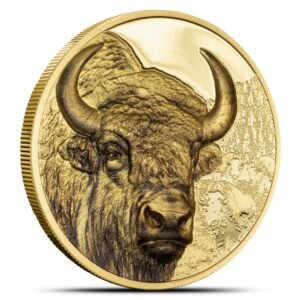 1 oz Proof Mongolia Gold Bison Coin
