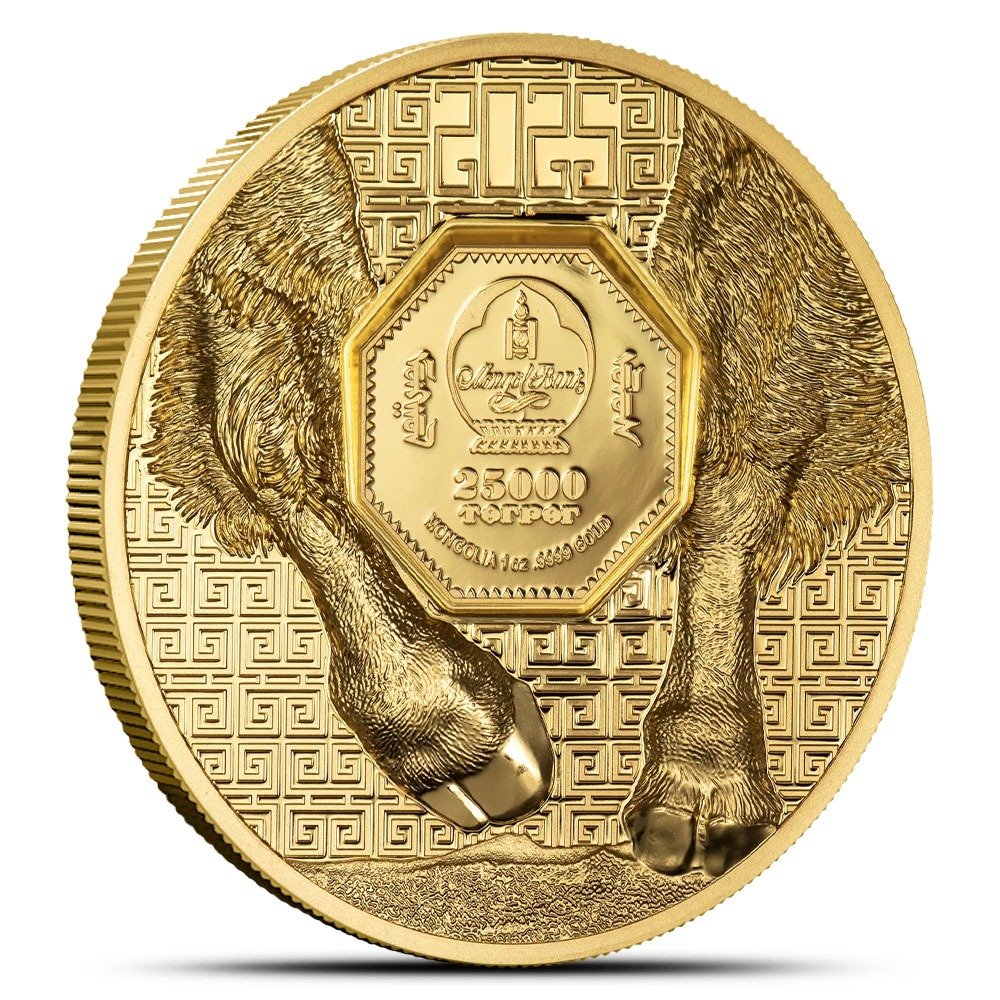 2025 1 oz Proof Mongolia Gold Bison Coin - Image 2