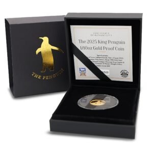 2025 1/10 oz Proof Falkland Islands Gold King Penguin Coin