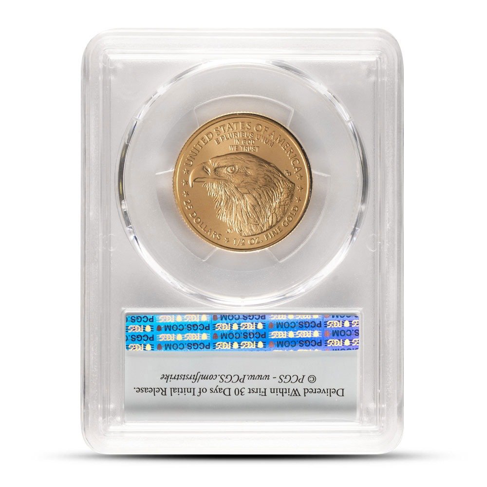 2025 1/2 oz American Gold Eagle Coin PCGS MS69 FS - Image 2