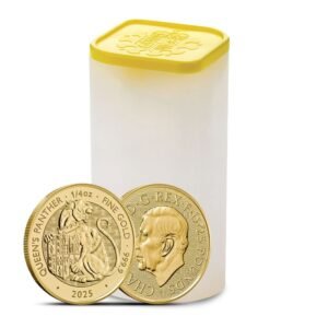 2025 1/4 oz British Gold Tudor Beasts The Queen’s Panther Tube (25 Coins, BU)