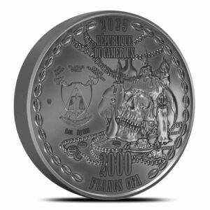 2025 2 oz Antique Colorized Cameroon Silver Baron Samedi Coin