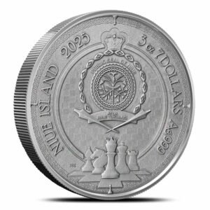 2025 3 oz Antique Niue Silver Kings Gambit Coin (Box + CoA, Gilded)