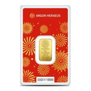 2025 5 Gram Argor Heraeus Lunar Snake Gold Bar (New w/ Assay)