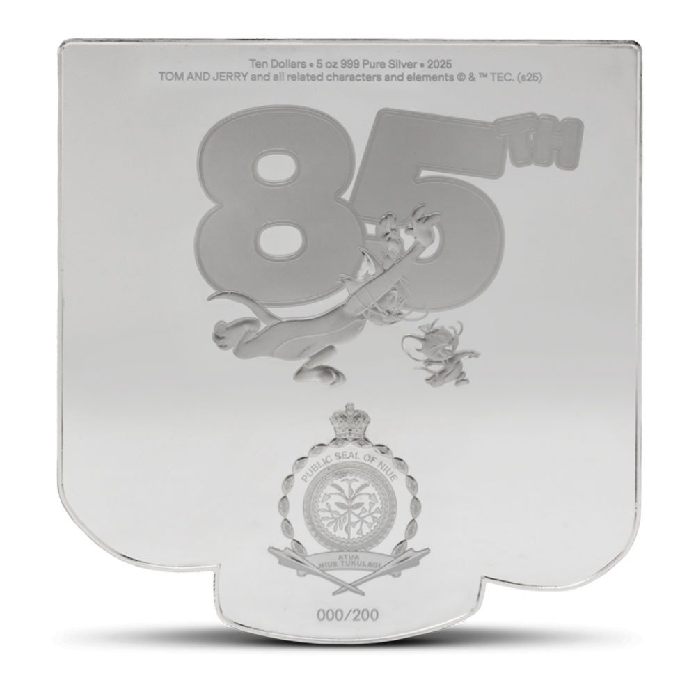 2025 5 oz Proof Colorized Niue Silver Tom and Jerry 85th Anniversary Coin (Box + CoA) - Image 3