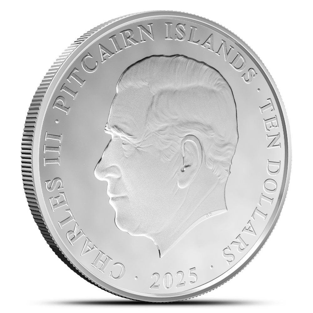 2025 5 oz Proof Colorized Pitcairn Islands Silver Flame Angelfish Coin (Box + CoA) - Image 2