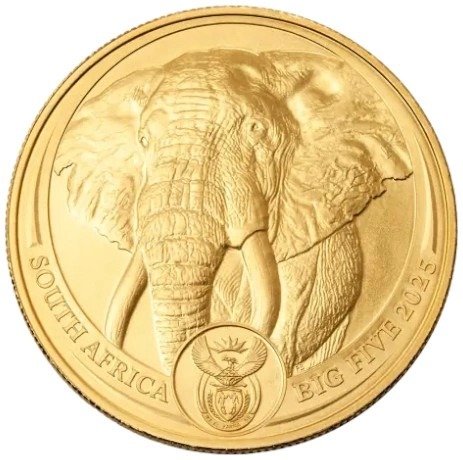 2025 1 oz Elephant Gold Coin Big Fiv