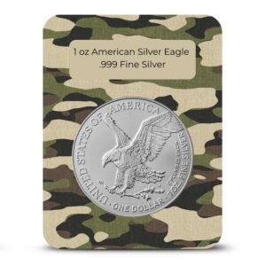 2026 1 oz American Silver Eagle Coin (BU, Camo Card)