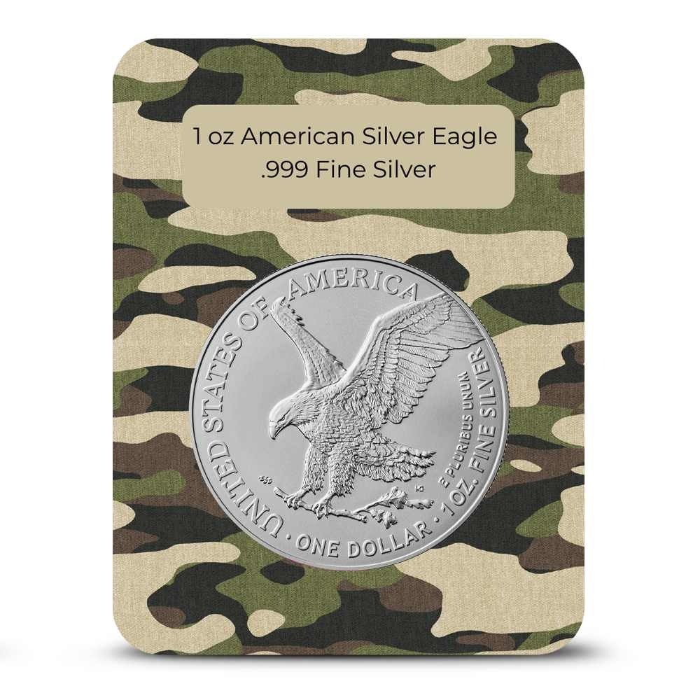 2026 1 oz American Silver Eagle Coin (BU, Camo Card) - Image 2