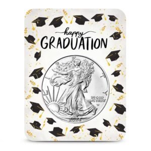 2026 1 oz American Silver Eagle Coin (BU, Happy Graduation Card)