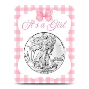 2026 1 oz American Silver Eagle Coin (BU, It’s a Girl Card)