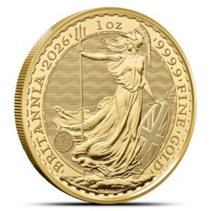 2026 1 oz British Gold Britannia Tube (BU, 10 Coins)