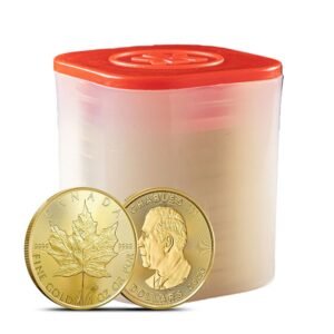 2026 1 oz Canadian Gold Maple Leaf Tube (10 Coins, BU)