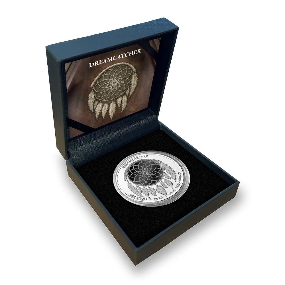 2026 1 oz Proof Sioux Nation Silver Dream Catcher Coin (Box + CoA) - Image 3