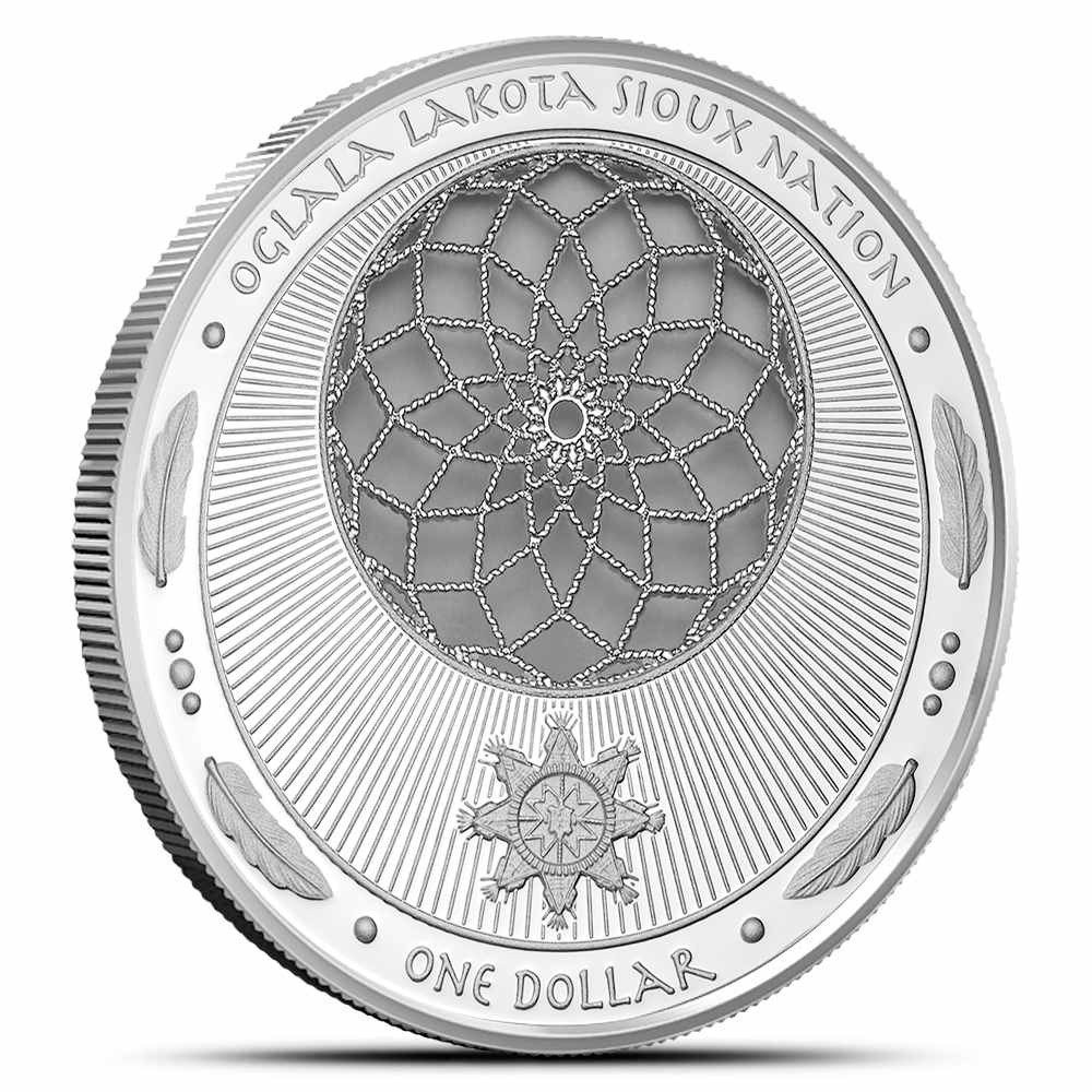 2026 1 oz Proof Sioux Nation Silver Dream Catcher Coin (Box + CoA) - Image 2