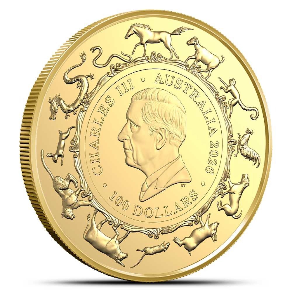 2026 1 oz Royal Australian Mint Gold Year of the Horse Coin (BU) - Image 2