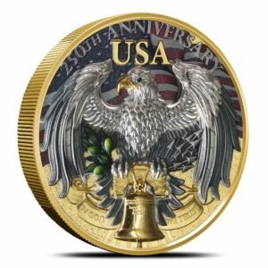 2 oz Antique Niue Silver USA 250th