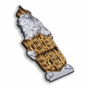 2026 2 oz Solomon Islands Tudor Lion Filigree Silver Coin (Proof-Like, Box + CoA)