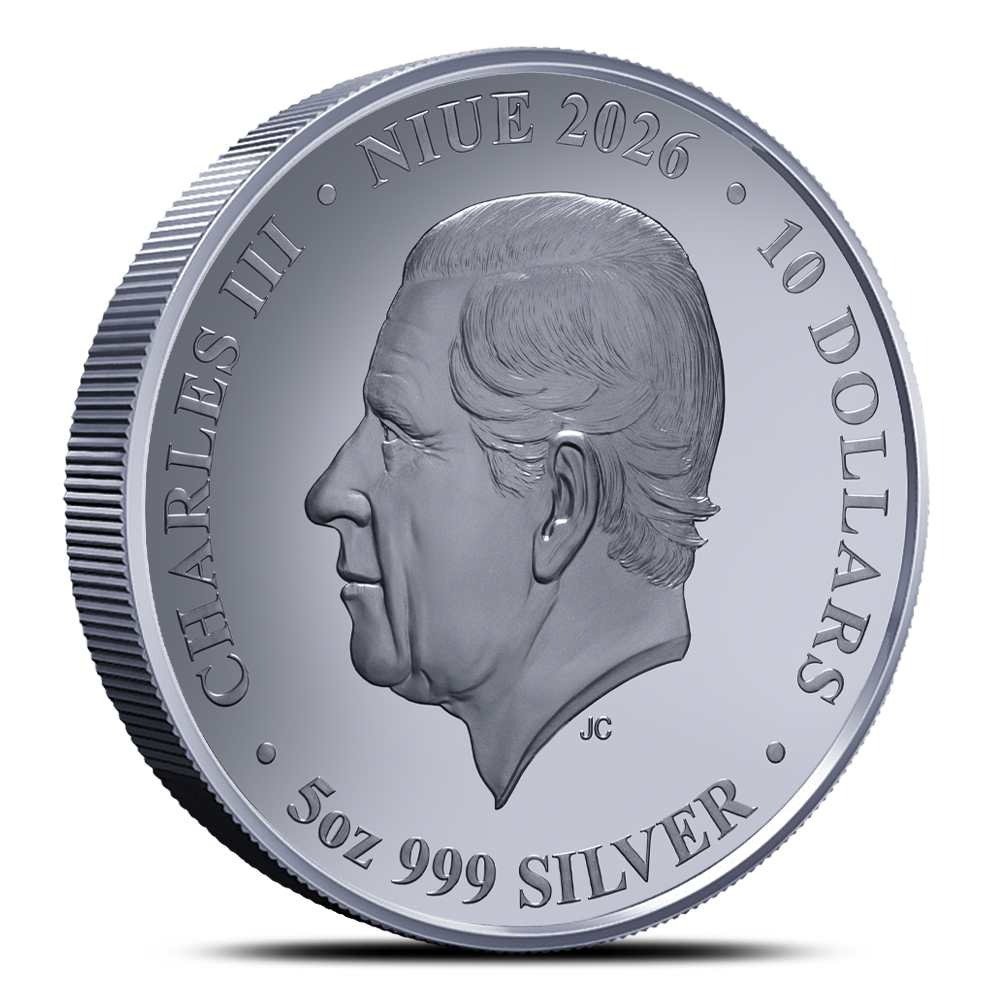 2026 5 oz Black Proof Niue Silver Honey Bee Coin (Box + CoA, Gold Plating) - Image 2