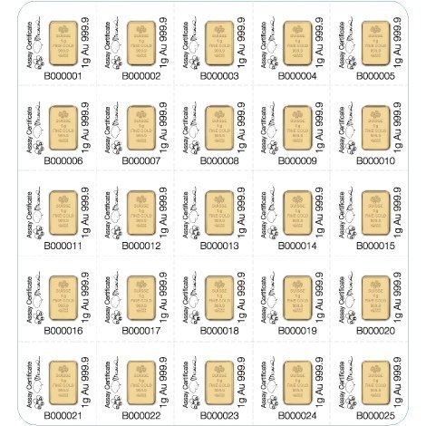 25 Gram PAMP Suisse Divisible Gold Bar (New w/ Assay, 25x1) - Image 2