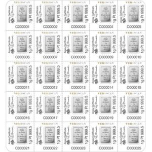 25 Gram PAMP Suisse Divisible Platinum Bar (25×1 w/Assay)