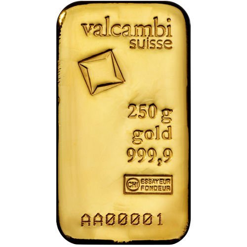Buy 250 Gram Valcambi Cast Gold Bar