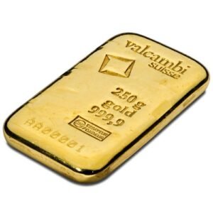 Buy 250 Gram Valcambi Cast Gold Bar (New w/ Assay)