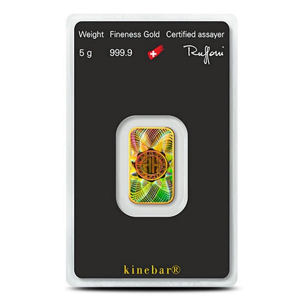 5 Gram Argor Heraeus Kinebar Gold Bar (New w/ Assay) - Image 3