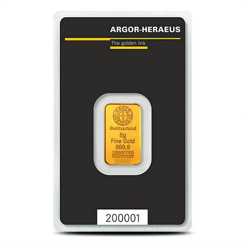 5 Gram Argor Heraeus Kinebar Gold Bar (New w/ Assay) - Image 2