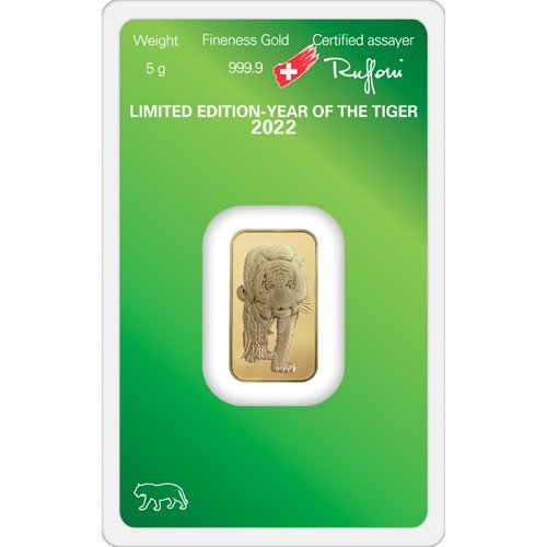 5 Gram Argor Heraeus Lunar Tiger Go