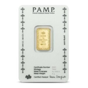 5 Gram PAMP Suisse Christian Cross Gold Bar (New w/ Assay)