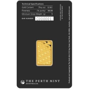 Buy 5 Gram Perth Mint Gold Bars (New w/ Assay)