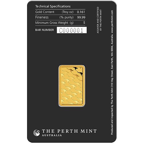 Buy 5 Gram Perth Mint Gold Bars (New w/ Assay) - Image 2