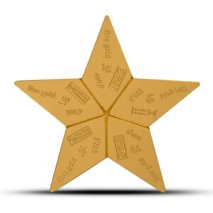 5 Gram Valcambi Matte Gold Star CombiBar (5x1g w/ Assay)