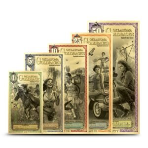 5 Piece Oklahoma Goldback Gold Note Set (Random Year, New)